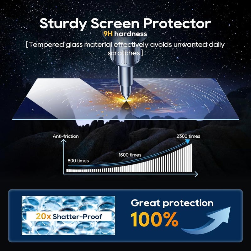 LFOTPP For 2025 Chevrolet Trax Screen Protector - (2PCS) 2024-2025 Trax (LT/2RS/ACTIV) Navi+Dash Touchscreen [HD Glass] 2024-2025 Trax Accessories Anti-Fingerprint 9H Hardness Tempered Glass - Image 5